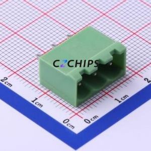 XY2500V-B-5.00-3P Plug-in Terminal Block Through hole,P=5mm Connector Board-to-Board / Socket - Closed 1x3P 5mm Green - Product Image 1