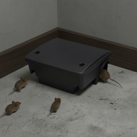 Station d'appâtage pour rats vivants, répulsif souris et taupes, boîte de contrôle des rongeurs multi-captures en ABS solide