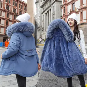 Frauen Winter tragen kurze Daunen gepolsterte Jacke große koreanische Studentin Parka Look dicke Jacke Daunen Parka Frauen Mode jacke R1579