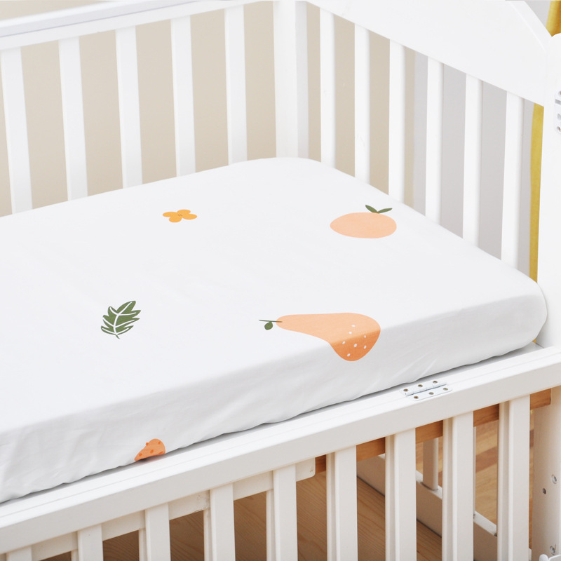 Manufacture Customized Newborn Cotton Baby Crib Fitted Cot Sheet Baby Bassinet Sheet