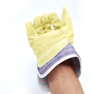 New Design High Quality Cotton Jersey Nitrile Leather Coated Safety Work Welding Gloves