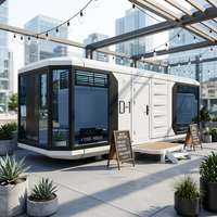 Maison capsule spatiale robuste et résistante aux intempéries, préfabriquée, modulaire, pour camp de travailleurs, pod mobile pour chantier de construction