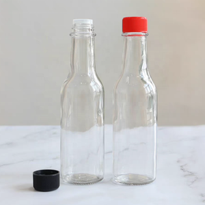 Botella de vidrio transparente <span class=keywords><strong>Tabasco</strong></span> 5oz 150ml de salsa picante Woozy botella de vidrio con tapón de rosca a prueba de fugas e inserto cuentagotas embalaje de vidrio - Product Image 2