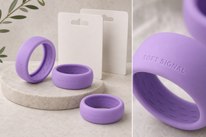 Funda de Silicona Personalizada con Logotipo OEM para Oura Ring 5/4, Galaxy Ring, RingConn, Ultrahuman, Suave, Lila, Grabado en Relieve, Marca Privada - Product Image 6