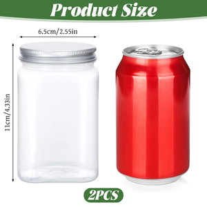 Hot Sale Food Grade PET Transparent <b>Plastic</b> Storage Tank with Screw <b>Cap</b> for Dry Food and Tea Storage - Product Image 2