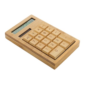 Calculatrice scientifique carrée en bambou moderne, best-seller - Product Image 1