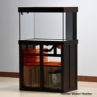 Aquarium Fish Tank Water Hunter GM51 Mini Modèle 2025 Base en Bois Massif à Tenons Conception Détachable Ultra Transparente