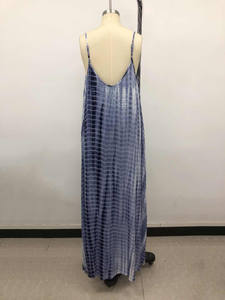 Vestido Maxi de Playa Personalizado para Mujer, con Tirantes Finos y Estampado Tie-Dye, Cómodo - Product Image 5