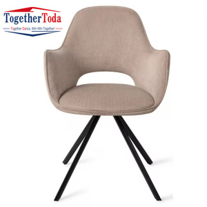 Chaise de salle à manger pivotante et rotative moderne au design nordique, élégante pour la maison, avec pieds en métal, rotation à 180 degrés - Product Image 6