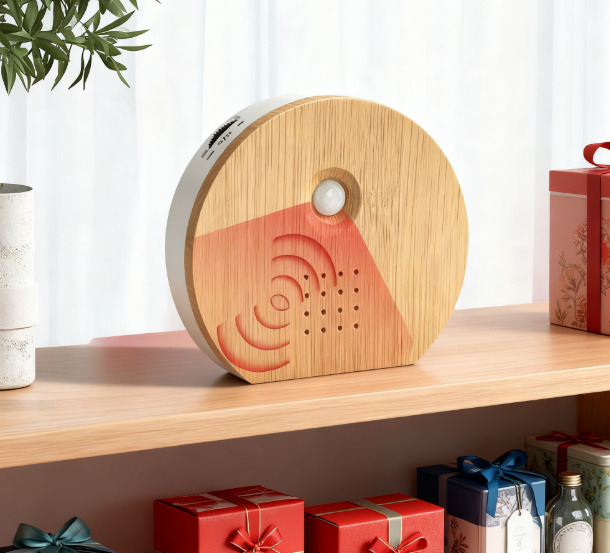 Semi Circular Bird Sound Speaker PIR Motion Sensor White Noise Machine Home Office Decoration Stress Relief Auto Activated