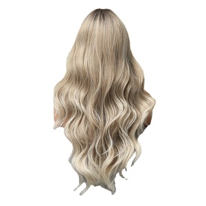 Pelucas de Cabello Completo en Color Gris Claro con Mechas Mixtas, Estilo Europeo y Americano, Trans Border Spot - Product Image 4