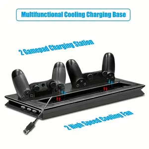 Soporte de refrigeración vertical para PS4 Slim / Pro Cooler y estación de carga USB con joystick dual y 3 HUB adicionales para <span class=keywords><strong>Playstation</strong></span> 4 Slim Pro - Product Image 4