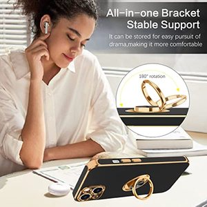 Nouvelle mode 360 °   Coque de té<span class=keywords><strong>l</strong></span>éphone portable anti-chute en TPU souple électroplaqué avec anneau rotatif et support pour <span class=keywords><strong>iPhone</strong></span> 16 Pro Max - Product Image 2