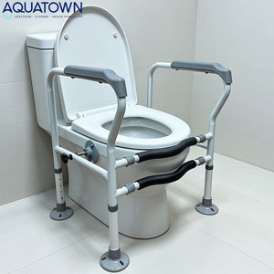 Custom Carbon Steel Toilet Handrail Strong <strong>Suction</strong> Cup Bathroom <strong>Grab</strong> Bar Safety Support <strong>Rail</strong> for Disabled Elderly - Product Image 1