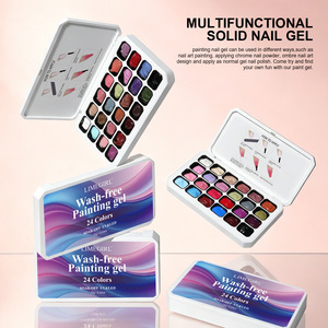 Kit de 24 Gels Solides pour Ongles, Multicolores, Effet Dégradé Blush, Gel de Peinture UV LED pour Nail Art DIY Transfrontalier, Vente en Gros - Product Image 5