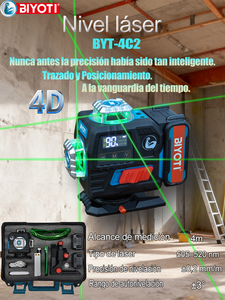 <span class=keywords><strong>Nivel</strong></span> Láser Profesional 360° Rotatorio 4D, Horizontal y Vertical, 16 Líneas, Autonivelante, para Bricolaje - Product Image 5