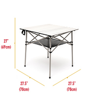 Table de camping pliable en aluminium portable pour l'extérieur
