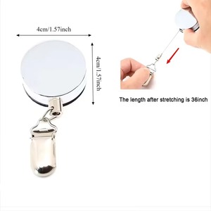 Automatic Retractable Towel rack no punching self-adhesive <b>wall</b> <b>hanging</b> towel holder automatic rebound with strong clip - Product Image 4