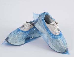 ผ้าคลุมรองเท้านิรภัยทำจาก PE แบบใช้แล้วทิ้งป้องกันการลื่นแบรนด์ Aoya สีขาว/น้ำเงินออกแบบได้ตามต้องการ - Product Image 2