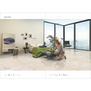 Dalles de porcelaine brillante Vistaar Imperio Pearl 1200x1200mm, surface veinée, pour sol, provenant d'une usine indienne, marbre italien de luxe. - Product Image 1
