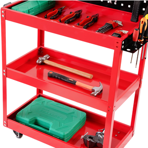 ツールカート（背面板付きスチールプレート製）ワークショップツールキャビネット（ハンドルとホイール付き収納）OEMカスタマイズ可能 - Product Image 3