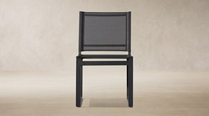 Custom Modern <b>Black</b> Aluminum Outdoor Dining Set, Patio Rectangular Dining <b>Table</b> with Mesh Dining Chairs, Weather Resistant - Product Image 3