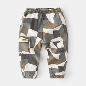 Produits les plus vendus Vêtements pour enfants Pantalons en tricot à cordon de serrage rayés pour garçons de 2 à 6 ans - Product Image 4