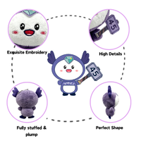 Porte-clés en peluche personnalisé OEM UKCA, breloque en peluche de dessin animé sur mesure