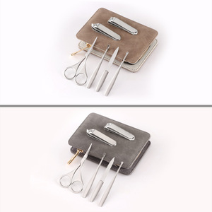 Stainless Steel Nail <b>Kit</b> 6 Piece Portable <b>Manicure</b> Tools With Zipper Case For Adults - Product Image 4