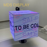 Cubo led creativo a quattro facce 3d a colori cubo di rubik schermo a led cubo da piscina impermeabile per pubblicità esterna e vendita al dettaglio commerciale