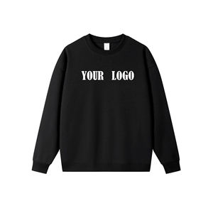 Felpa con <span class=keywords><strong>cappuccio</strong></span> Casual oversize con Logo personalizzato stile semplice nero <span class=keywords><strong>senza</strong></span> <span class=keywords><strong>cappuccio</strong></span> abbigliamento personalizzato - Product Image 1