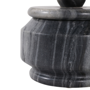 Vaso Decorativo in Marmo Intagliato con Coperchio, Elemento d'Arredo Contemporaneo per Soggiorno e Ufficio - Product Image 5
