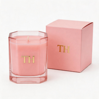 Pot carré écologique sur mesure - Verre géométrique de luxe personnalisé 8oz 10oz, réutilisable pour bougies parfumées