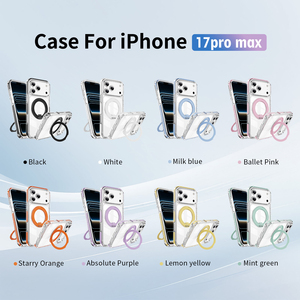 Funda Transparente Rígida de Acrílico con Soporte <span class=keywords><strong>Invisible</strong></span> para iPhone 17 Pro Max 14 15 Plus 16E 13 12 11 Pro Max - Product Image 6