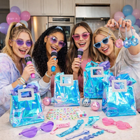 72-teiliges Disco-Party-Set: Musik-Karaoke-Tasche, Disco-Kugel-Schlüsselanhänger, Armbänder, Sonnenbrillen, Freundschaftsgeschenke für Frauen