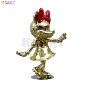 Minnie mouse statue sculpture FRP sculpture en résine artisanat grand <span class=keywords><strong>pendule</strong></span> minnie marée jouant bonhomme - Product Image 3