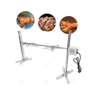 Trípode portátil de acero inoxidable para acampar con fuego abierto, soporte <span class=keywords><strong>giratorio</strong></span> para parrilla de pollo y cordero, Kit de <span class=keywords><strong>asador</strong></span>, <span class=keywords><strong>motor</strong></span> rotativo eléctrico - Product Image 3