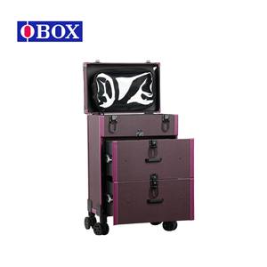 Trousse de maquillage Obox à trois étages avec poignée trolley, grande capacité 8,5 kg, organiseur de cosmétiques pour rangement à domicile, printemps 2023 - Product Image 5