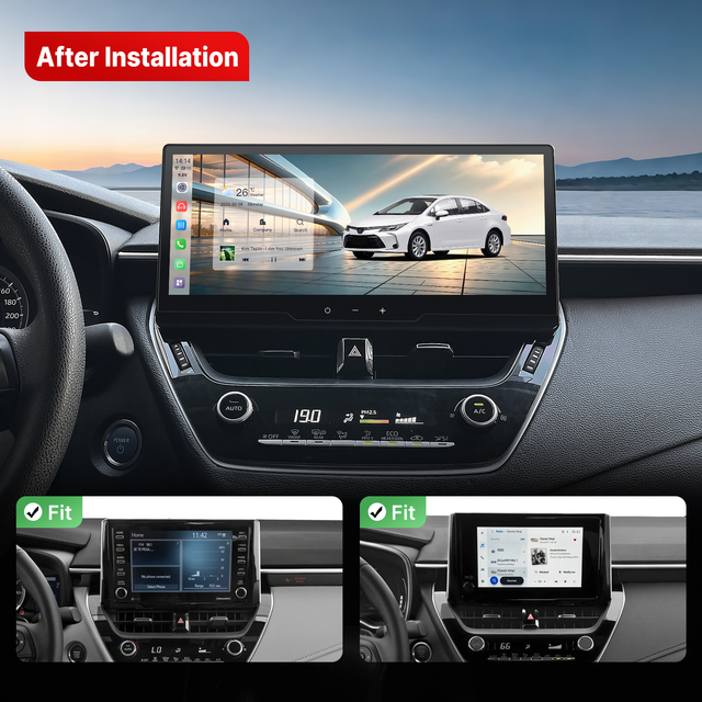 Youducar 12.3" Android Car Radio for Player TV Touchscreen Navigation for Corolla 2019-2026 Apple CarPlay Android Auto