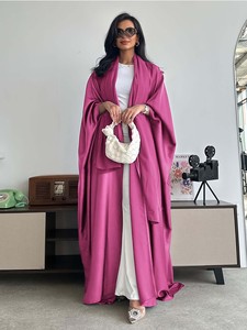 Abaya Estiva Casual Tradizionale Musulmana <span class=keywords><strong>con</strong></span> <span class=keywords><strong>Maniche</strong></span> <span class=keywords><strong>a</strong></span> <span class=keywords><strong>Pipistrello</strong></span>, <span class=keywords><strong>Abito</strong></span> Modesto Dubai, Fornitore di Abiti Casual Musulmani per Donne - Product Image 3
