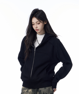<span class=keywords><strong>Sweat</strong></span>-shirt à capuche gris pour <span class=keywords><strong>femme</strong></span>, style <span class=keywords><strong>vintage</strong></span> américain, tricoté, déstructuré, coupe ample, Cleanfit Front, collection Automne/Printemps - Product Image 6