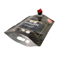 Sachets personnalisés en aluminium à fond plat pour vin rouge, bière, boissons liquides, kits de brassage maison, recyclables