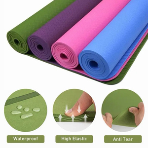 Tapete <span class=keywords><strong>de</strong></span> <span class=keywords><strong>Yoga</strong></span> Personalizado <span class=keywords><strong>de</strong></span> Fábrica con Logotipo, Doble Capa, Antideslizante, Rectangular, <span class=keywords><strong>de</strong></span> TPE <span class=keywords><strong>de</strong></span> 6mm, para Oficina y Descansos <span class=keywords><strong>de</strong></span> <span class=keywords><strong>Yoga</strong></span> - Product Image 2