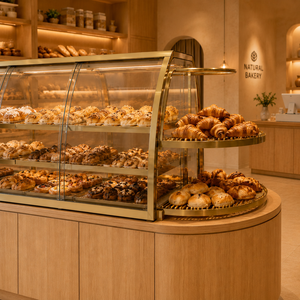 Vetrina Espositiva per Pasticceria Personalizzata, Ecologica, Resistente, Impermeabile, con Illuminazione LED, Autoportante, per Caffetterie e Negozi di Lusso - Product Image 4