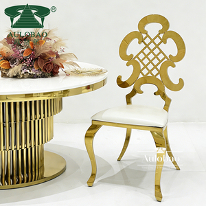 Modern Luxury Gold Stainless Steel High Back King Throne <b>Chair</b> for Wedding Dining Outdoor & Living Room Rental - Product Image 1