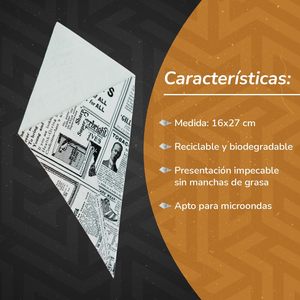Caja Desechable en Forma de Cono para Papas Fritas, Caja Puntiaguda para Papas Fritas y Salsas - Product Image 4