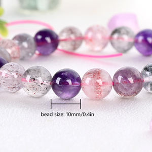 Bracelet en perles de cristal de haute qualité en gros, perles Super 7 polies de 10 mm, idéal pour de beaux cadeaux - Product Image 2