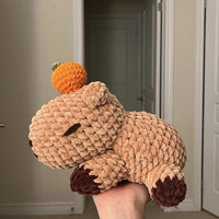 Capybara personnalisé tricoté jouet doux réaliste rongeur animaux jouets crochet fait à la main en peluche poupée