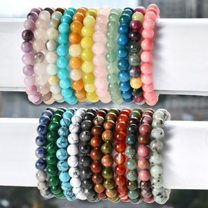 Bracelet en cristal naturel <span class=keywords><strong>de</strong></span> 8 mm en gros avec cartes, tourmaline, améthyste et œil <span class=keywords><strong>de</strong></span> <span class=keywords><strong>tigre</strong></span>, bijoux cadeaux pour hommes et femmes - Product Image 5