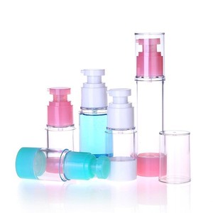 Bouteille sans air sous vide cosmétique de luxe 15ml 30ml 50ml bouteille de pompe sans air sous vide cosmétique blanche en plastique - Product Image 5